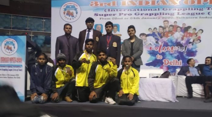 तृतीय नेशनल ओपन ग्रेपलिंग(मल्लयुद्ध) प्रतियोगिता में रजौली के चार बच्चों ने जीता कांस्य पदक
