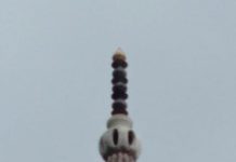 बुधौली मठ स्थित राधे-कृष्णा मंदिर के गुम्बद पर लगे सोने की कलश की हुई चोरी