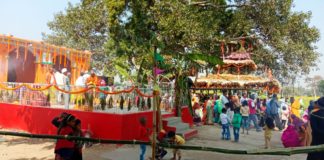 पुराने मंदिर को तोड़कर उसी स्थान पर नया मंदिर का हुआ निर्माण, 9 दिनों तक कि गइ मां भगवती की पुजा अचर्ना